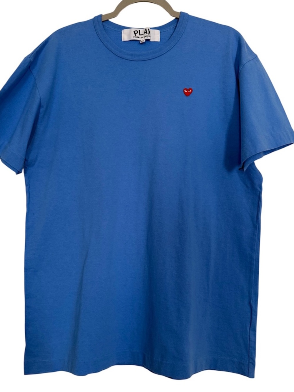 Comme des Garçons PLAY Men’s Blue Heart Logo T-Shirt | Size XXL